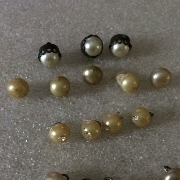 Vintage pearl button 19 - Picture 4 of 4